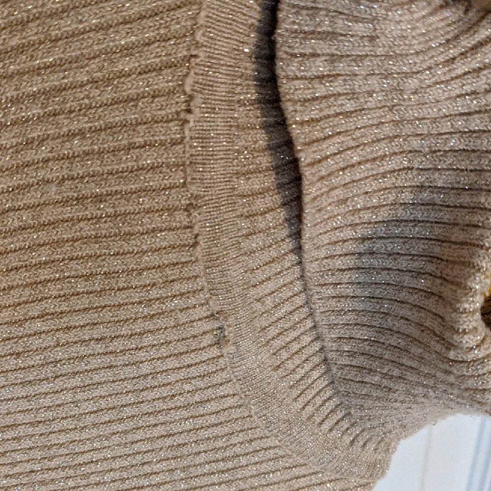 Worthington Shimmering Gold Turtleneck Sweater - Picture 7 of 8